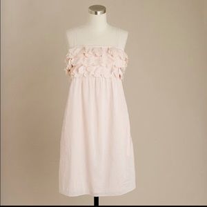 J Crew blush ruffle dress size M